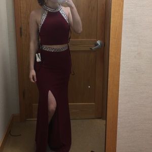 2 Piece MAROON PROM DRESS! NEW WITH TAGS